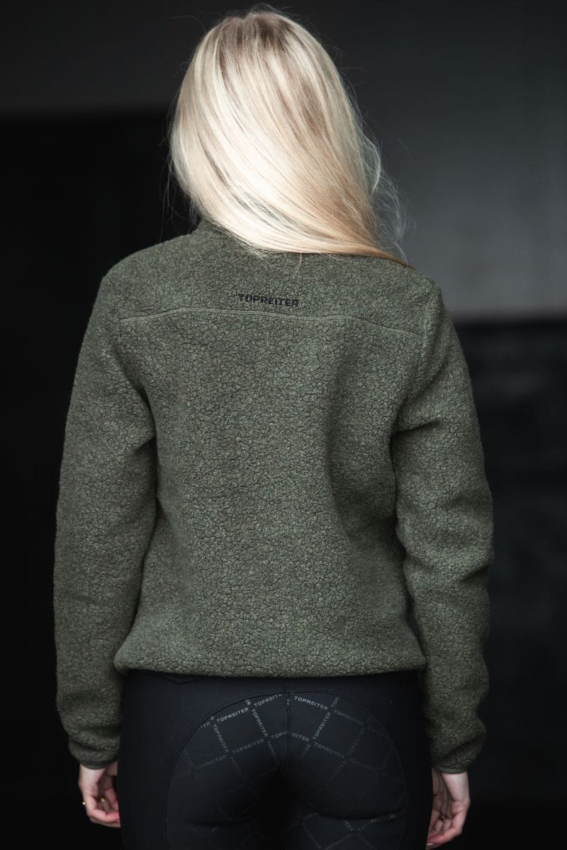 TOP REITER GLAMPI WOOL JACKET MOSE GRØNN - Bilde 2